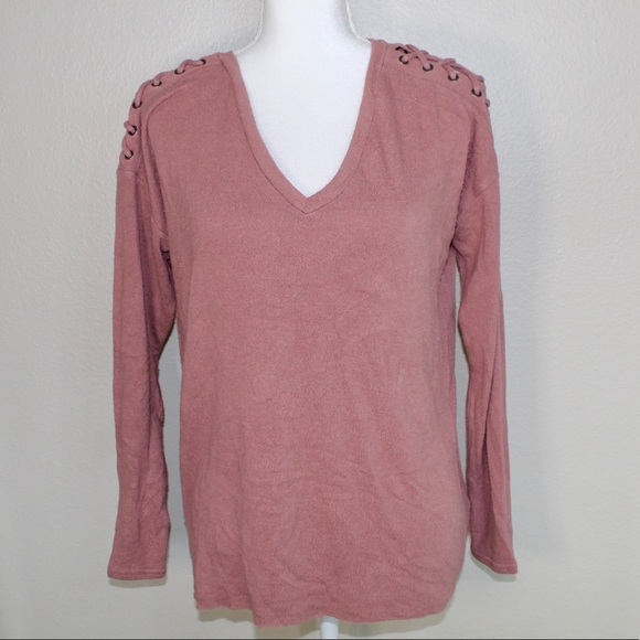 American Eagle Soft & Sexy Plush Oversize Pastel Color Long Sleeve Top -Size XS - Picture 1 of 6